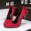 Enkel Grå Kontor OL Sløyfe Suede Pumps 2020 10 cm Stiletthæler Spisse Pumps