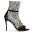 Sexy Silver Pierced Rhinestone Cocktail Party Womens Sandals 2020 Leather 9 cm Stiletto Heels Open / Peep Toe Sandals