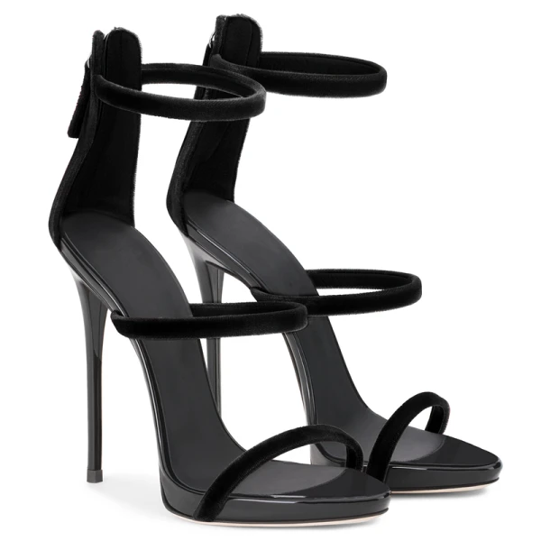 Sexy Summer Burgundy Cocktail Party Womens Sandals 2020 Leather Suede Ankle Strap 11 cm Stiletto Heels Open / Peep Toe Sandals