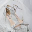 Sexy Argenté Soirée Paillettes Sandales Femme 2020 Bride Cheville 10 cm Talons Aiguilles Peep Toes / Bout Ouvert Sandales