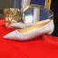 Glitter Goud Glans Avond Platte Damesschoenen 2020 Rhinestone Pailletten Spitse Neus