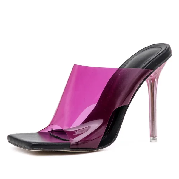 Transparent Pool Blue Street Wear Womens Sandals 2020 11 cm Stiletto Heels Open / Peep Toe Sandals