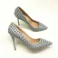 Charmant Argenté Soirée Paillettes Rivet Escarpins 2020 12 cm Talons Aiguilles À Bout Pointu Escarpins