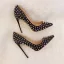 Amazing / Unique Black Rave Club Rivet Pumps 2020 Leather 10 cm Stiletto Heels Pointed Toe Pumps