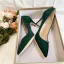 Schöne Wildleder Dunkelgrün Ball Pumps 2020 Leder 10 cm Stilettos Spitzschuh Pumps