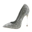Sparkly Sølv Paljetter Pumps 2020 Aften 12 cm Stiletthæler Spisse Pumps