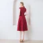 Chic / Beautiful Burgundy Homecoming Graduation Dresses 2018 A-Line / Princess Lace Scoop Neck Sleeveless Knee-Length Formal Dresses