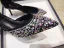 Schöne Schwarz Cocktail Strass Sandalen Damen 2020 Leder Knöchelriemen 9 cm Stilettos Spitzschuh Sandaletten