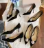 Eleganta Mocka Pärla Hall Pumps 2020 10 cm Stilettklackar Spetsiga Pumps