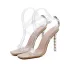Sexy Black Cocktail Party Womens Sandals 2020 Ankle Strap 11 cm Stiletto Heels Open / Peep Toe Sandals