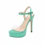Sexy Summer Black Cocktail Party Womens Sandals 2020 Ankle Strap 11 cm Stiletto Heels Open / Peep Toe Sandals