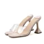 Transparent Sexy Summer Black Street Wear Womens Sandals 2020 9 cm Stiletto Heels Open / Peep Toe Sandals