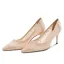 Charmant Champagne Chaussure De Mariée 2020 Cuir Faux Diamant 7 cm Talons Aiguilles À Bout Pointu Mariage Escarpins