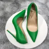 Chic / Beautiful Green Street Wear Pumps 2020 12 cm Stiletto Heels Pointed Toe Pumps