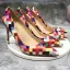 Schöne Multifarben Gestreift Strassenmode Pumps 2020 12 cm Stilettos Spitzschuh Pumps