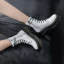 Fashion Black Street Wear Leather Round Toe Womens Boots 2020