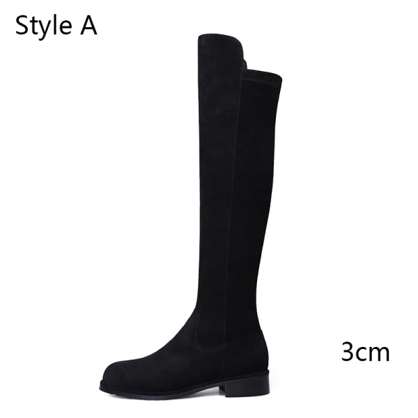 Chic / Beautiful Winter Black Street Wear Suede Womens Boots 2020 7 cm Thick Heels Round Toe Boots