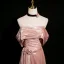 Sexy Rosa Gespaltete Front Glanz Abendkleider 2025 Meerjungfrau Bandeau Ärmellos Rückenfreies Sweep / Pinsel Zug Abend Festliche Kleider