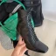 Schlicht Winter Beige Strassenmode Ankle Boots Stiefel Damen 2020 Leder 8 cm Thick Heels Quadratische Zehe Stiefel
