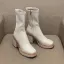 Schlicht Winter Schwarz Strassenmode Stiefel Damen 2020 Leder 8 cm Thick Heels Quadratische Zehe Stiefel