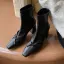 Enkel Høst Hvit Casual Ankel Kvinners støvler 2020 Lær 7 cm Tykk Hæler Firkantetå Boots