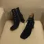 Enkel Høst Aprikos Casual Ankel Kvinners støvler 2020 Lær 7 cm Tykk Hæler Firkantetå Boots