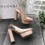 Piękne Białe Przypadkowy Slingback Sandały Damskie 2020 Skórzany 12 cm Grubym Obcasie Szpiczaste Sandały