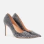 Scintillantes Argenté Soirée Paillettes Escarpins 2020 Cuir 10 cm Talons Aiguilles À Bout Pointu Escarpins