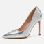 Chic / Beautiful Evening Party Black Leather Pumps 2020 10 cm Stiletto Heels Pointed Toe Pumps