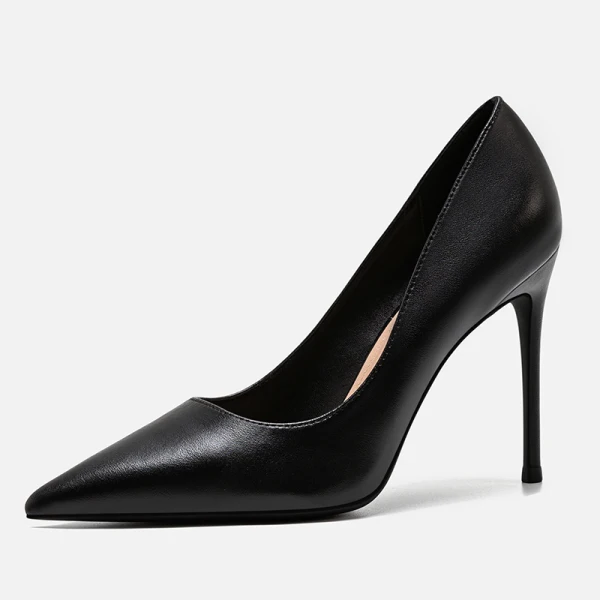 Chic / Belle Nues Bureau OL Escarpins 2020 Cuir 10 cm Talons Aiguilles À Bout Pointu Escarpins