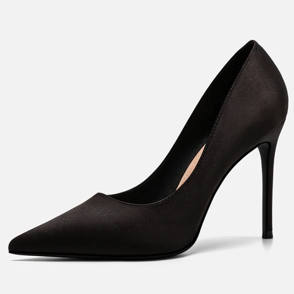 Chic / Belle Vert Foncé Bureau OL Satin Escarpins 2020 10 cm Talons Aiguilles À Bout Pointu Escarpins