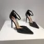 Charming Tan Evening Party Rhinestone Womens Sandals 2020 Ankle Strap 10 cm Stiletto Heels Pointed Toe Sandals