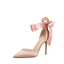 Schöne Rot Ball Sandalen Damen 2020 Schleife Knöchelriemen 10 cm Stilettos Spitzschuh Sandaletten