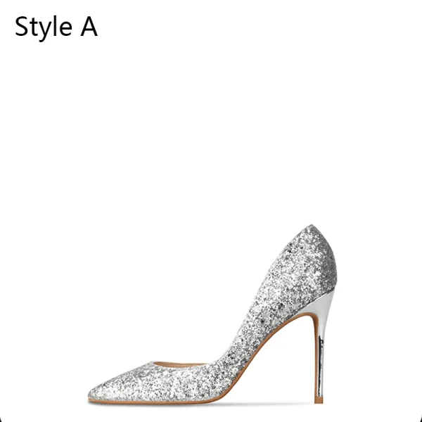 Glitzernden Charmant Pink Abend Pailletten Damenschuhe 2020 10 cm Stilettos Spitzschuh High Heels