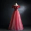 Vintage / Retro Navy Blue Glitter Prom Dresses 2021 A-Line / Princess Square Neckline Beading Crystal Short Sleeve Backless Floor-Length / Long Prom Formal Dresses