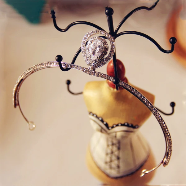 Amazing / Unique Silver Crystal Tiara 2017 Beading Rhinestone Metal Accessories Bridal Jewelry