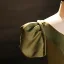 Vintage Klee Grün Satin Ballkleider 2023 Ballkleid V-Ausschnitt Geschwollenes Kurze Ärmel Rückenfreies Lange Festliche Kleider