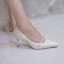 Chic / Beautiful Ivory Pearl Wedding Shoes 2020 7 cm Stiletto Heels Pointed Toe Wedding Pumps
