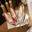 Chic / Beautiful Ivory Evening Party Rhinestone Pumps 2020 Leather 8 cm Stiletto Heels Pointed Toe Pumps
