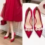 Chinese style Red Pearl Wedding Shoes 2020 8 cm Stiletto Heels Pointed Toe Wedding Pumps