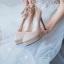 Schöne Rot Brautschuhe 2020 Knöchelriemen 12 cm Stilettos Spitzschuh Hochzeit Pumps