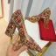 Style Chinois Rouge Faux Diamant Chaussure De Mariée 2020 9 cm Talons Épais À Bout Pointu Mariage Escarpins