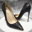 Vintage / Retro Black Street Wear Snakeskin Print Pumps 2020 12 cm Stiletto Heels Pointed Toe Pumps