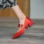Chic / Belle Noire Satin Promo Escarpins 2020 Perle 4 cm Talons Épais Talon Bas À Bout Pointu Escarpins