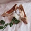 Elegante Vintage Beige Datierung Damenschuhe 2020 5 cm Stilettos Spitzschuh Hochhackige
