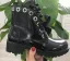 Mode Noire Vêtement de rue Bottines Bottes Femme 2020 Perle À Bout Rond Plate Bottes