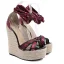 Schöne Lindgrün Garten / Im Freien Flechten Sandalen Damen 2020 Knöchelriemen 15 cm Keilabsatz Peeptoes Sandaletten