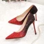 Charmant Gradiëntkleur Rode Avond Pumps 2020 Pailletten 10 cm Naaldhakken / Stiletto Spitse Neus Pumps