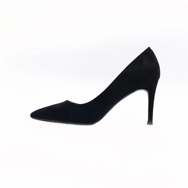 Schlicht Marineblau Büro OL Wildleder Pumps 2020 Leder 8 cm Stilettos Spitzschuh Pumps