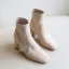 Fashion Black Street Wear Knitting Ankle Womens Boots 2020 6 cm Thick Heels Round Toe Boots